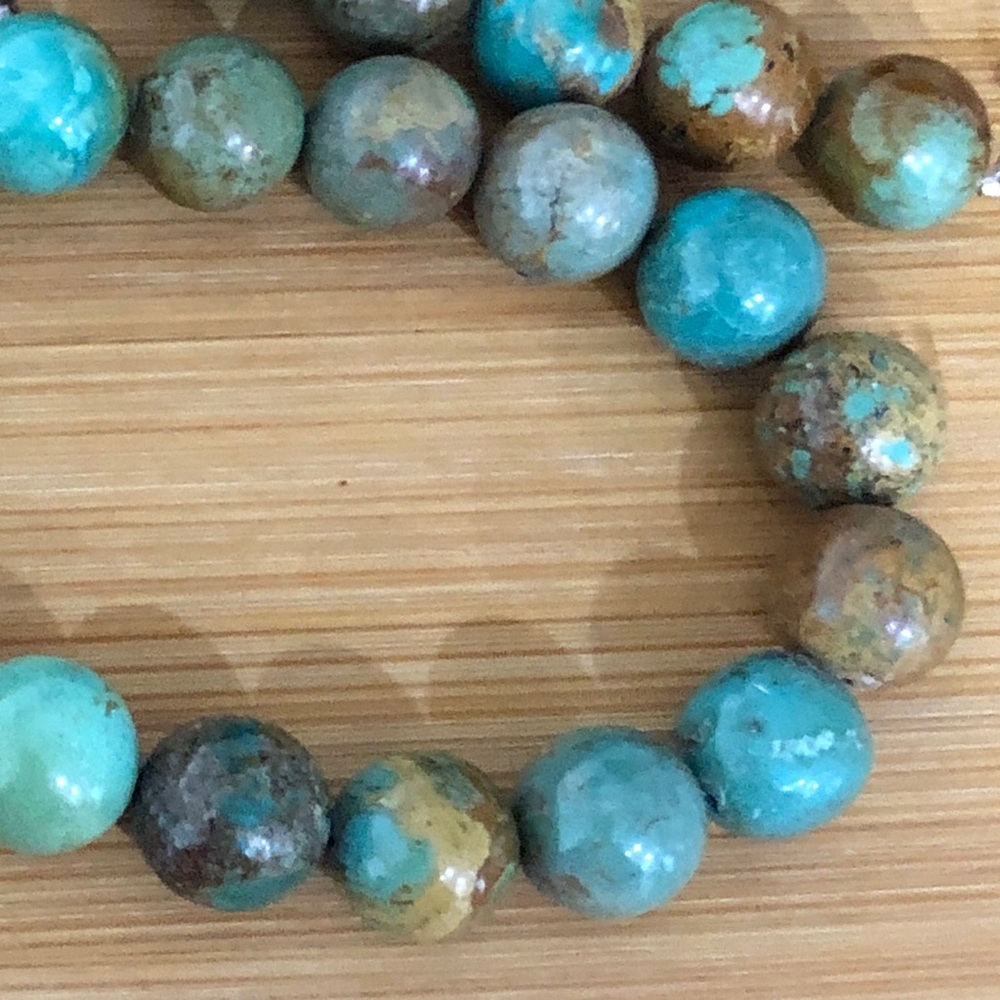 $98 Jay King Estate Turquoise Necklace Sterling Silver Marked DRT 925 CHINA - Picture 2 of 7